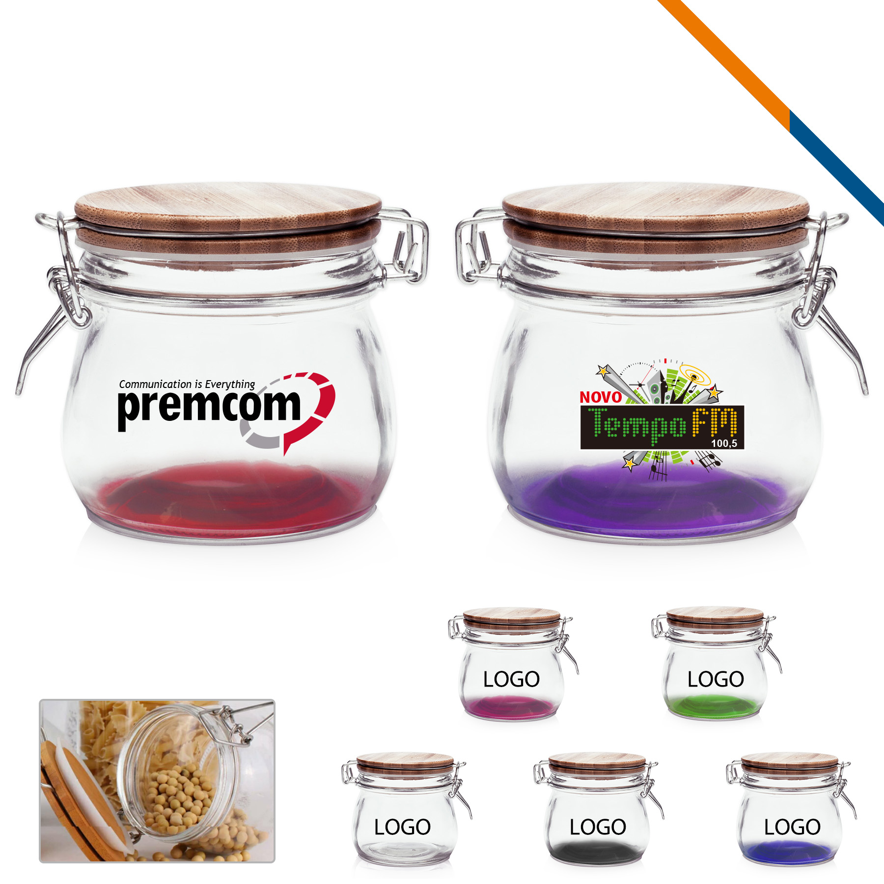 Veleda Glass Candy Jars - 16 OZ. 1