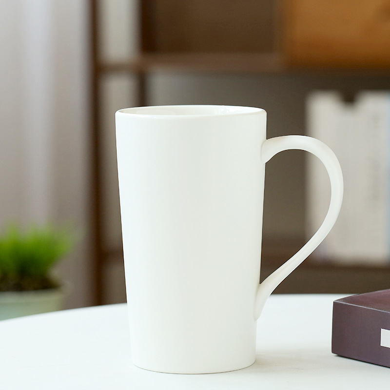 Matte Frosted Ceramic Mug With Lid And Spoon 3