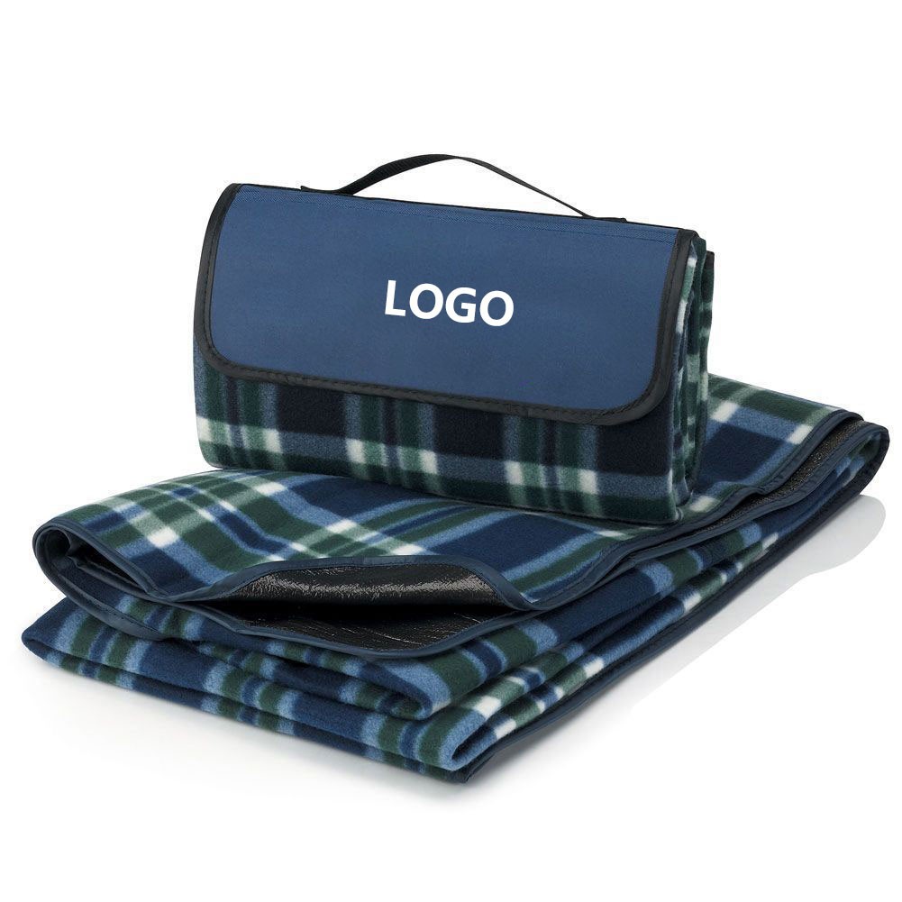 Roll Up Picnic Blanket W/ Various Logo Checkered 2
