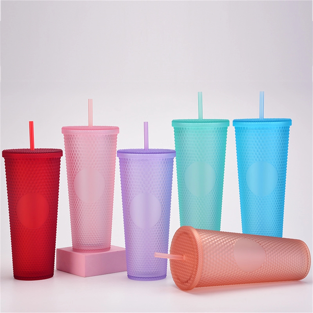 Double Walled Cups 24Oz Fully Studded Tumbler With Lid 5