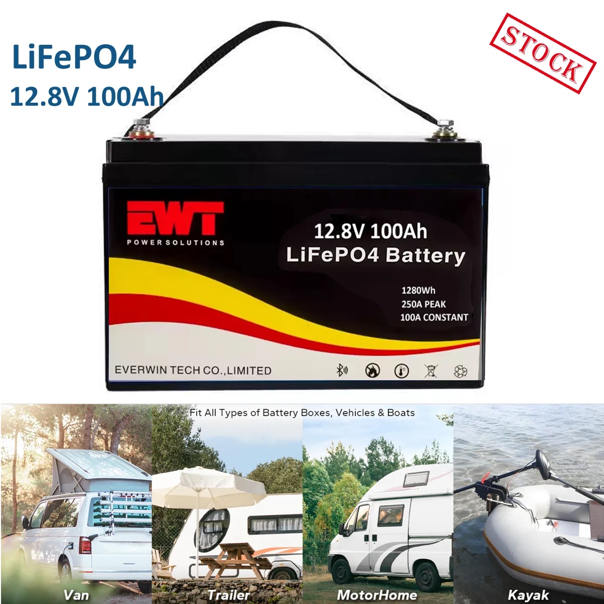 LiFePO4 Deep Cycle Rechargeable Lithium Battery-Domestic 5