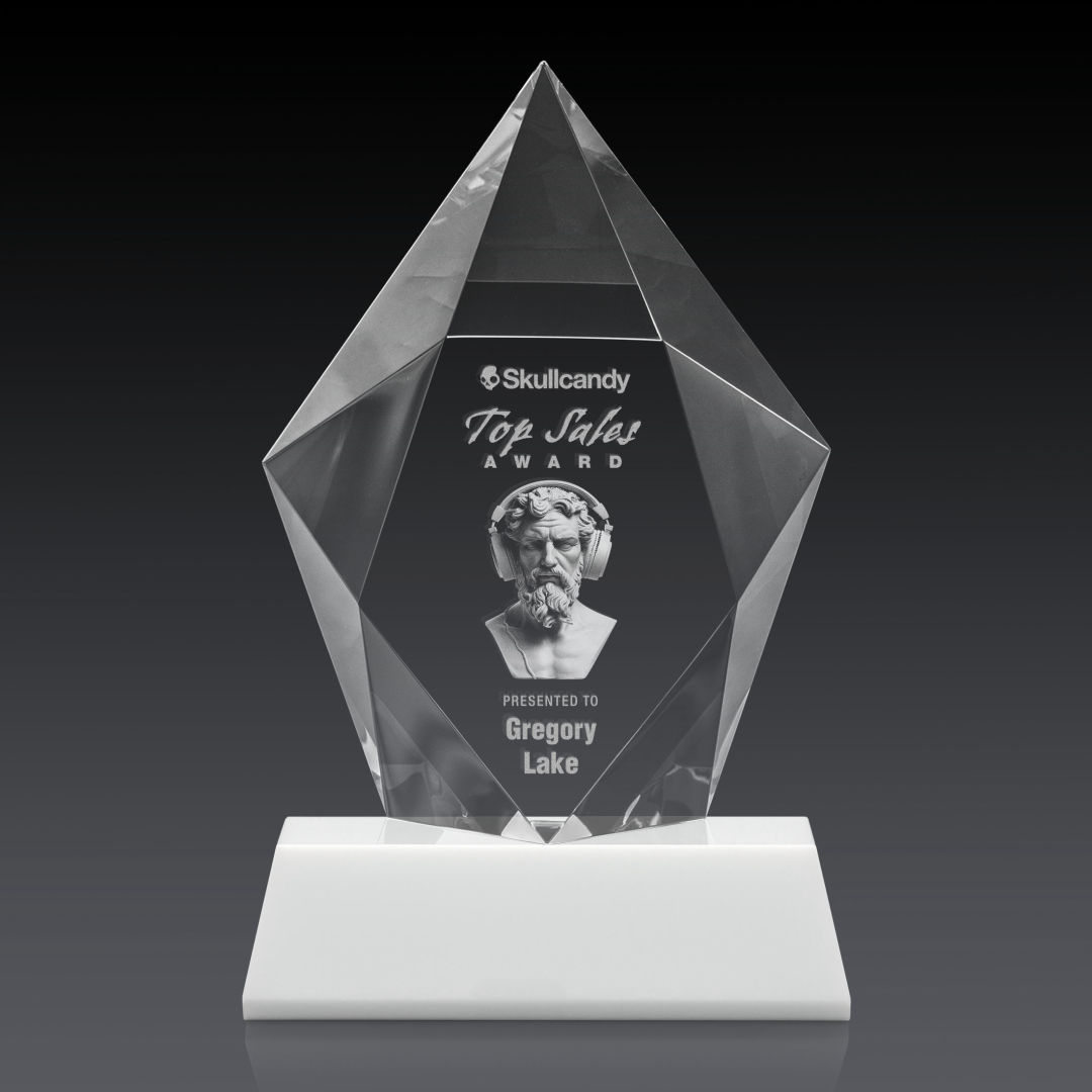 Devron 3D Award on Base - White 2