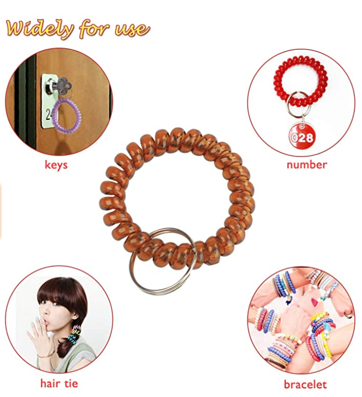 Transparency Flexible Spiral Coil Stretchable Key Chain 3