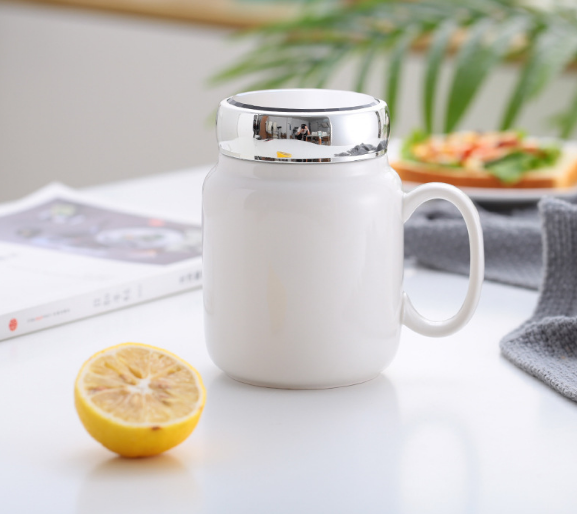 Mug with mirror creative office ceramic cup 2