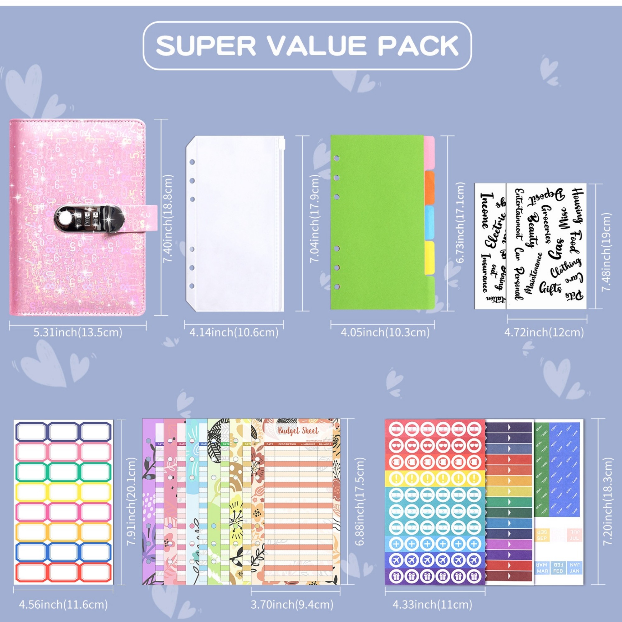 A6 Budget Binder With Lock 6