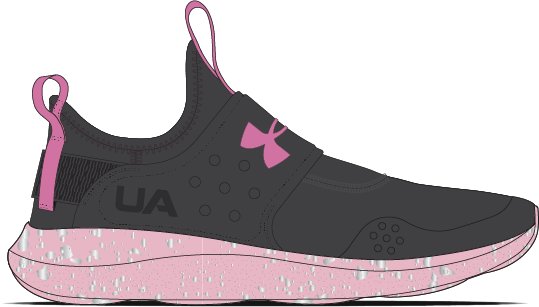 Girls' Infant UA Runplay Speckle Running Shoes 3