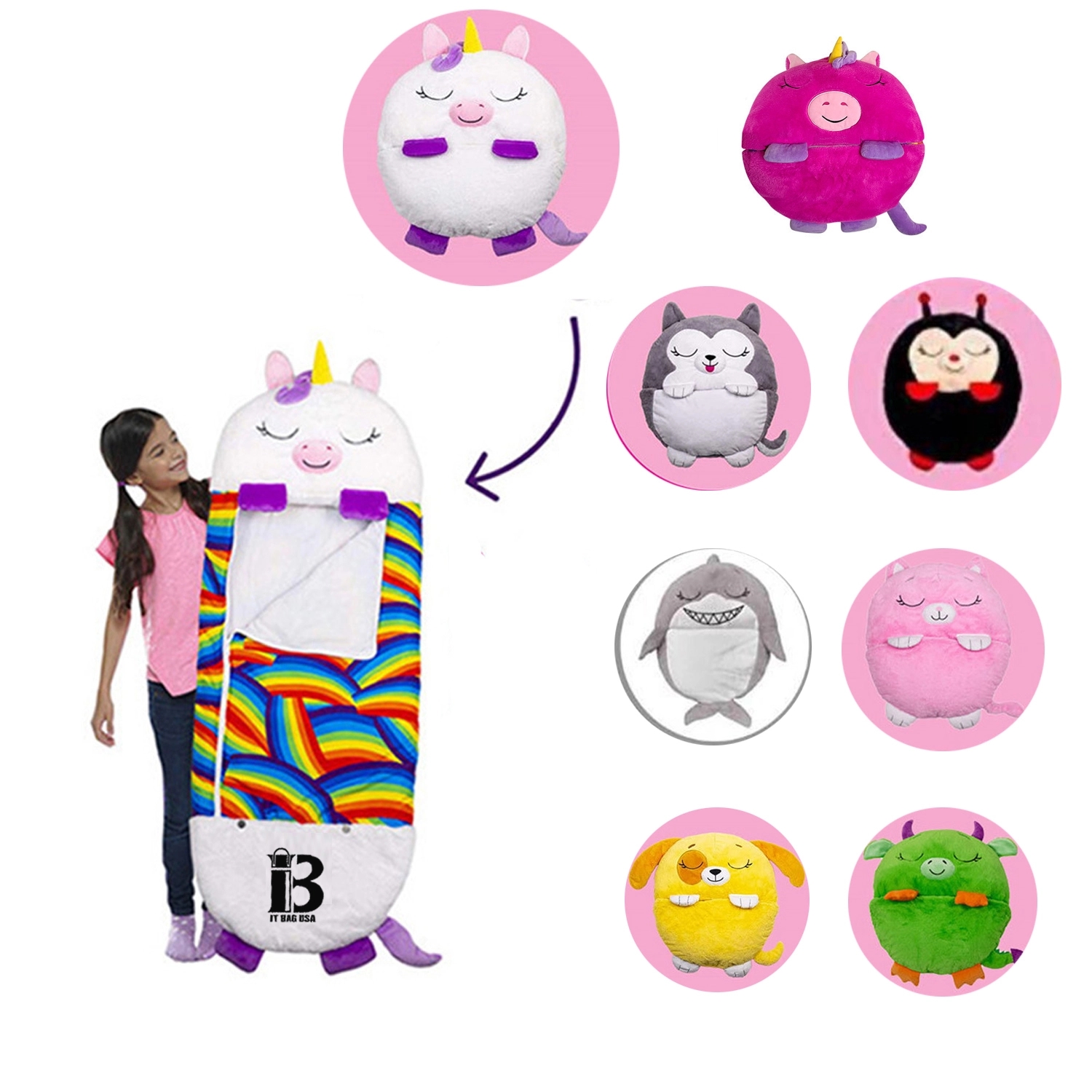 Animal Baby Kids Sleeping Bag Soft Sleepy Sack 3