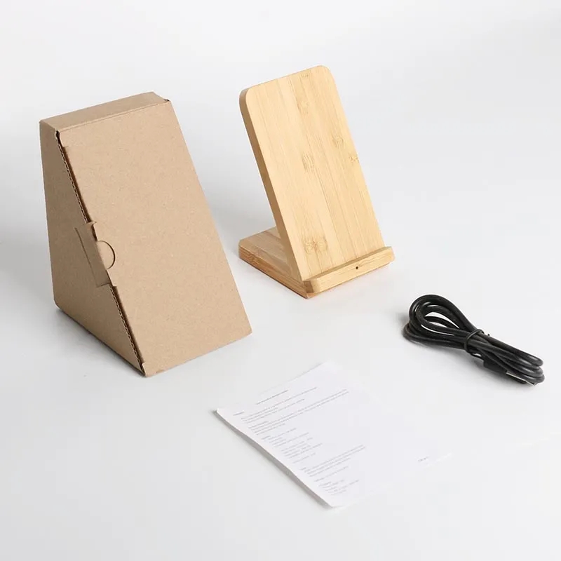 Bamboo Wireless Charging Stand Withe Phone Holder 2