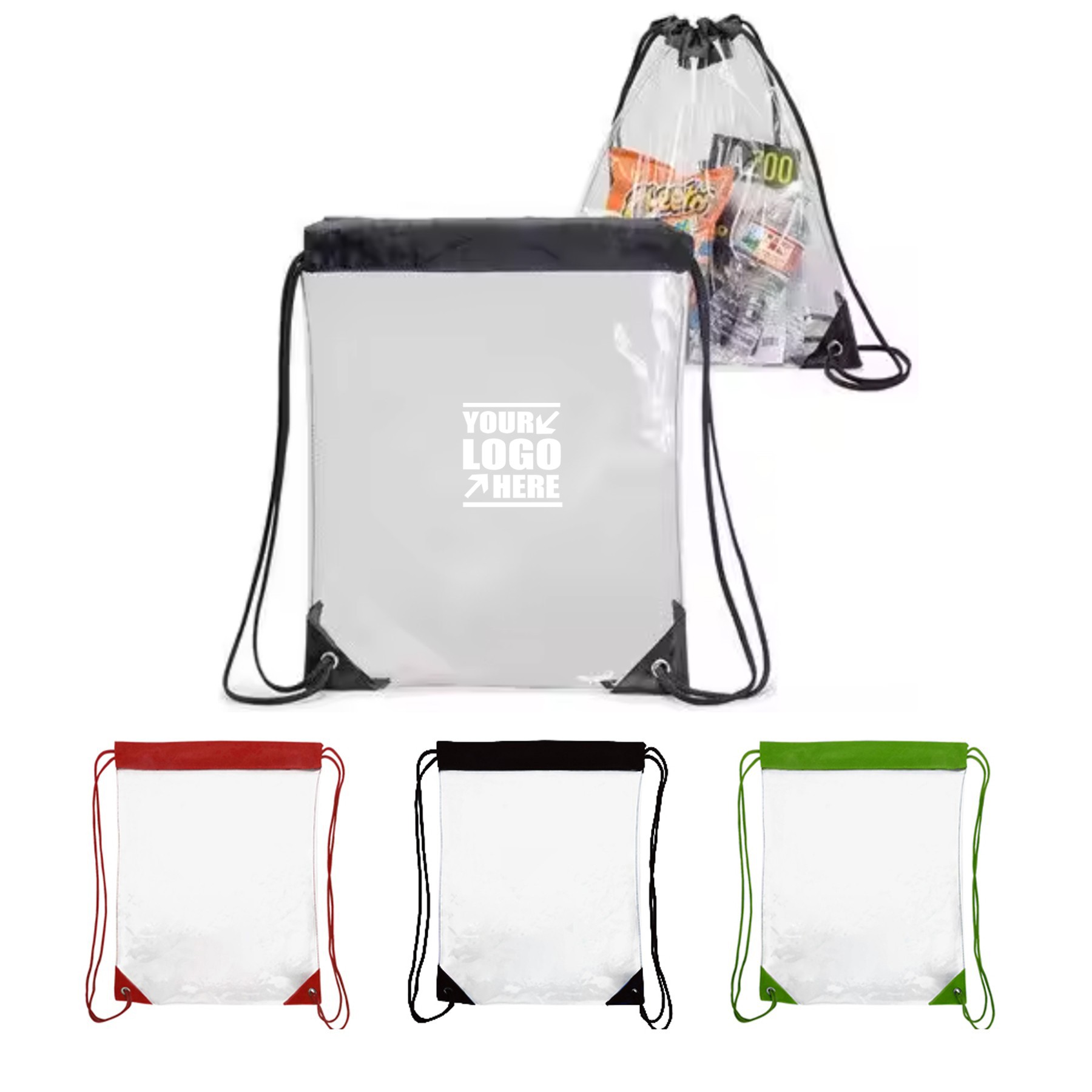 Clear Stadium Drawstring Backpack 1