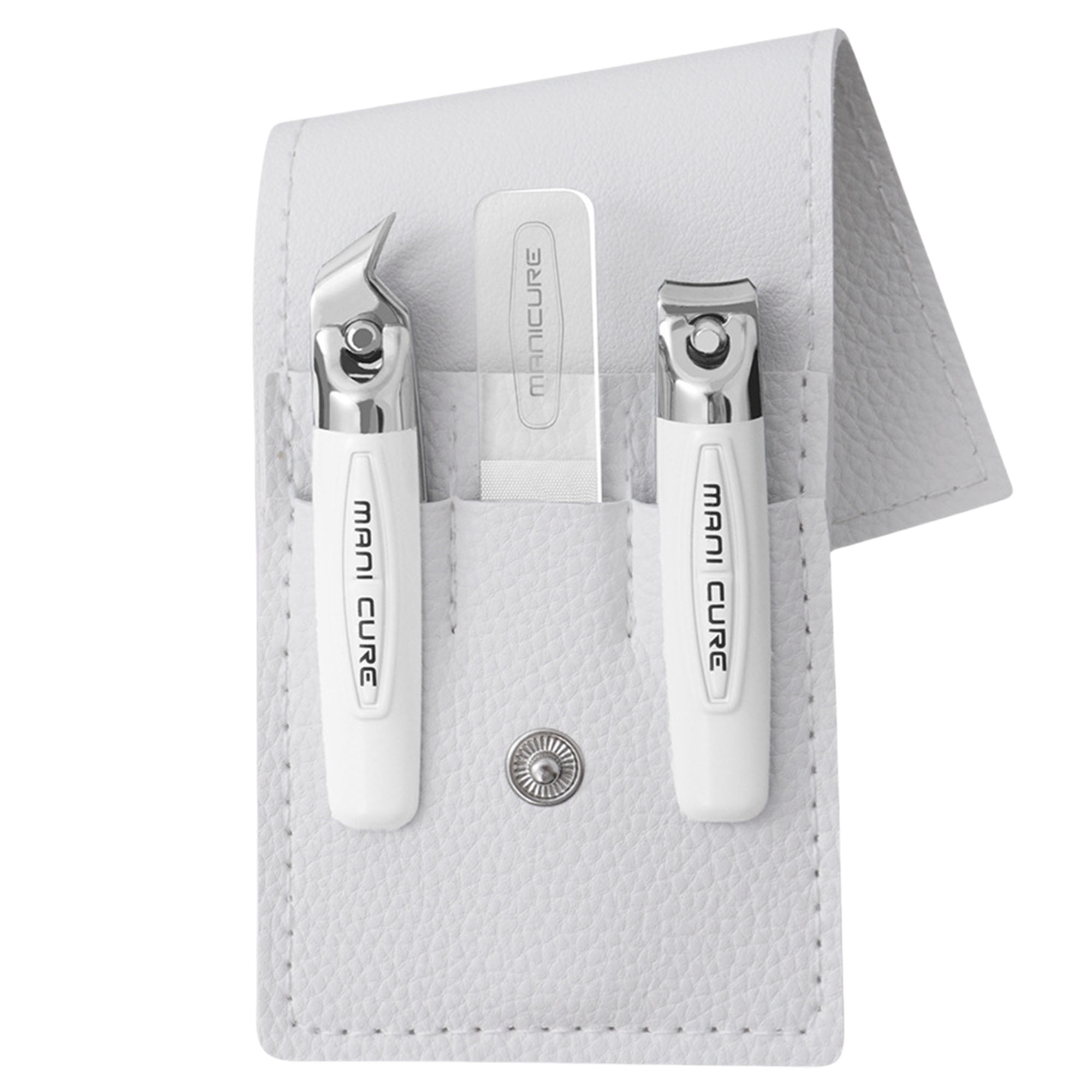 3-Piece Nail Clipper Set with PU Leather Case