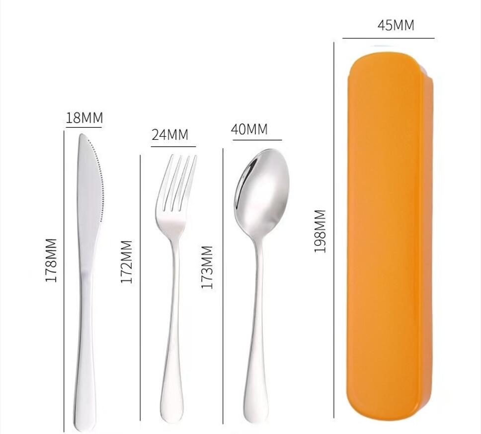 Portable Utensils Set Stainless Steel Knife Fork and Spoon 2
