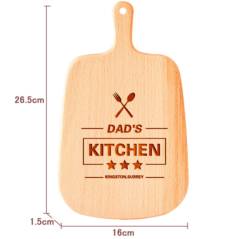 10 1/2" x 6 1/3" Wood Cutting Board 1