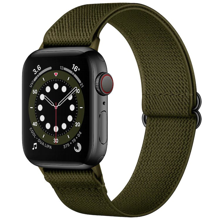 Apple Watch Mesh Bands - Dark Green Nylon 42mm/44mm/45mm Face 1