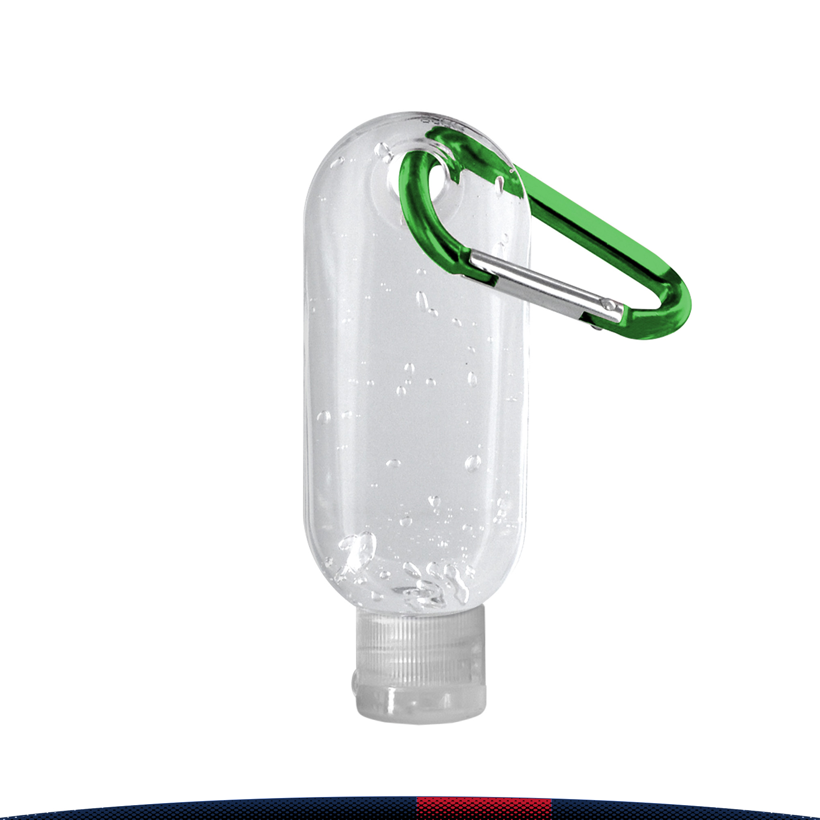 1.9 oz. Pabuk Clear Bottle Clear Sanitizer With Carabiner 14