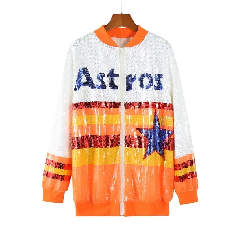 Women's Sequin Glitter Game Day Jacket 2