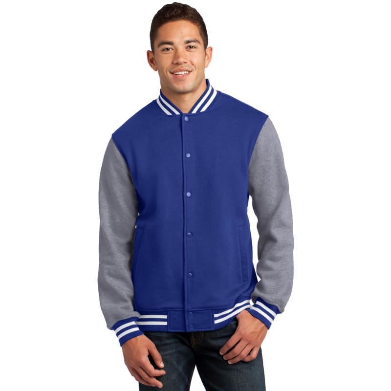 Sport-Tek Fleece Letterman Jacket. 4