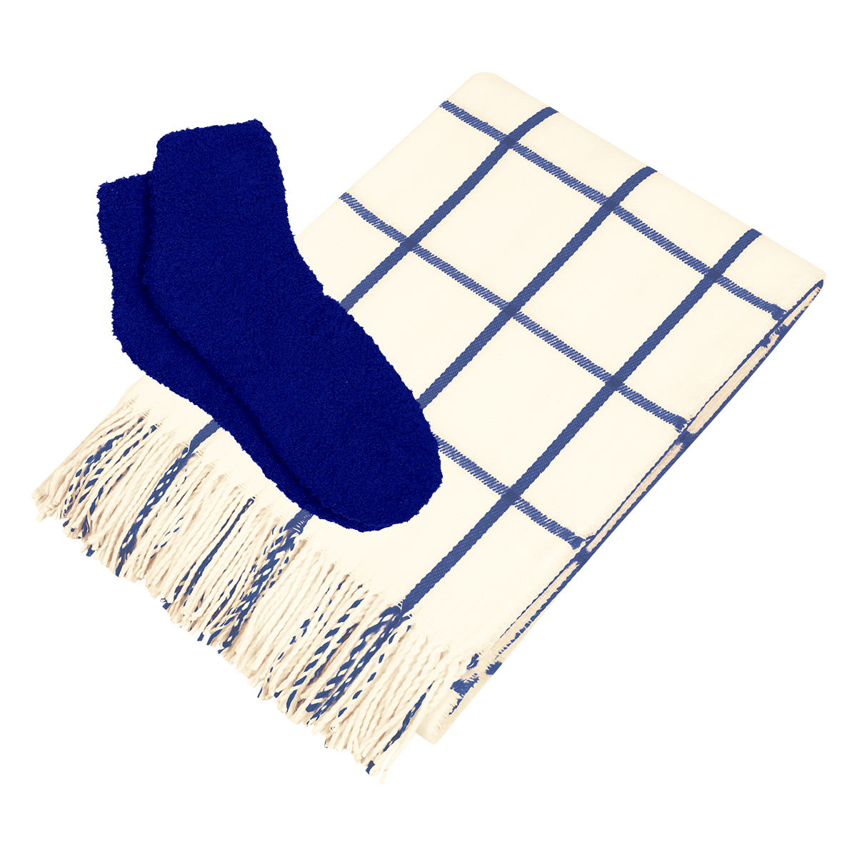 Charleston Throw & Fuzzy Socks Set 5