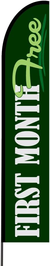 First Month Free Flag Kit 15' Feet Feather Flag Sign Outdoor Banner 5