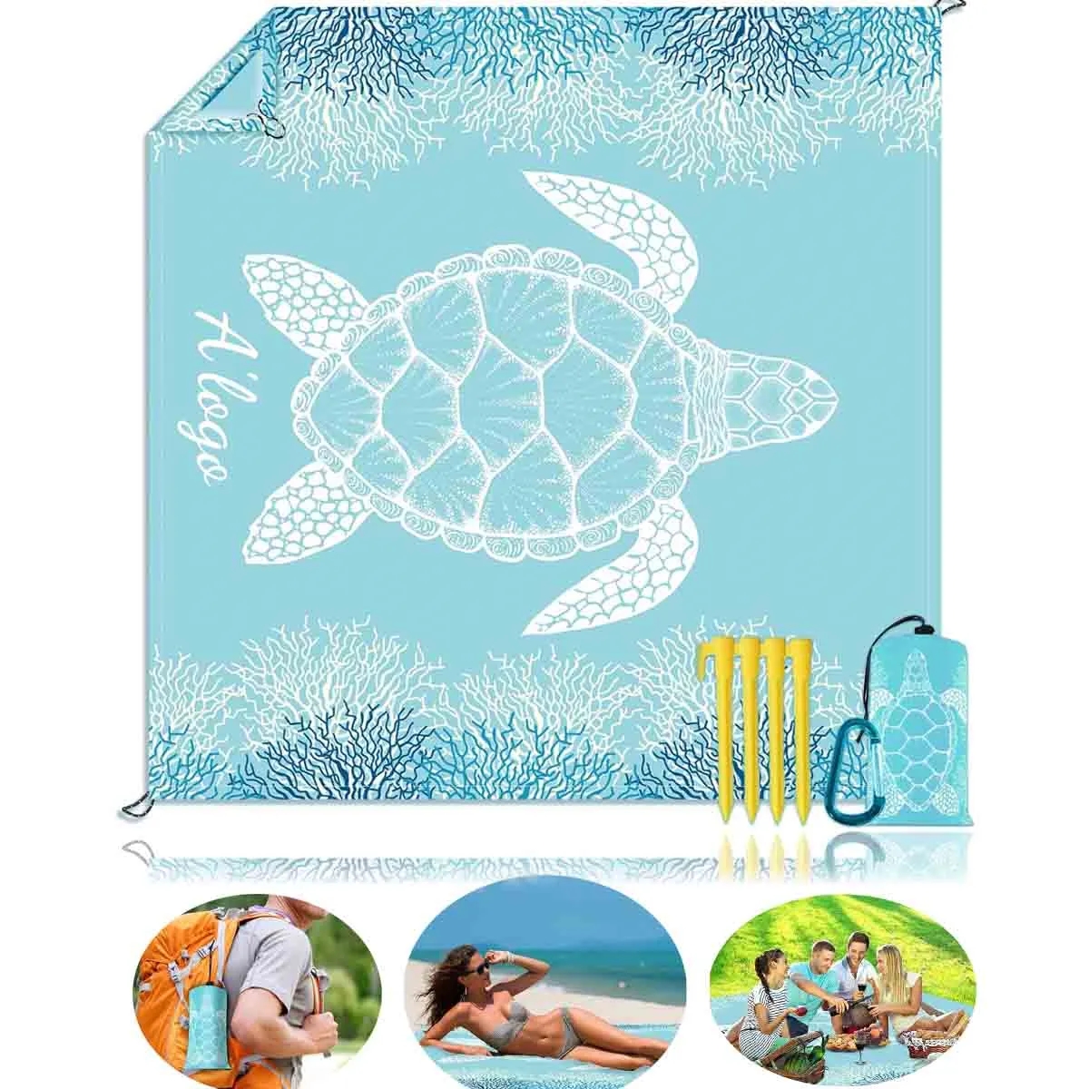 Large Sandproof Beach Blanket (79in*79in) 5
