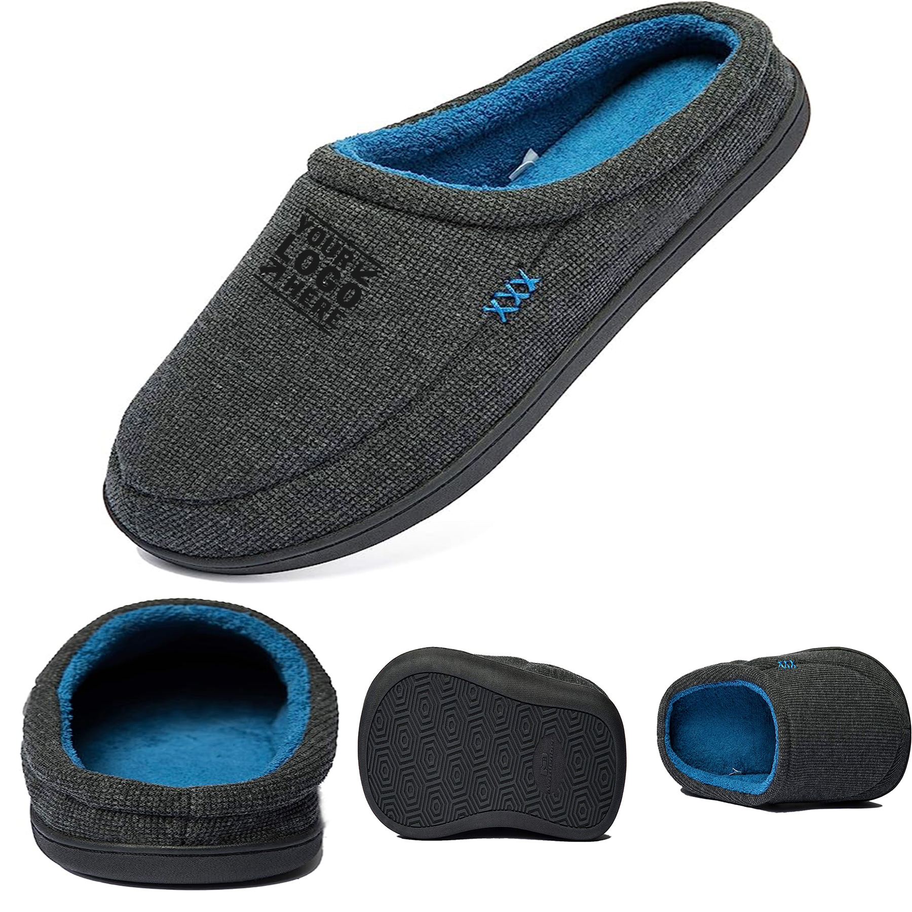 Men's Cozy Memory Foam Slippers Soft Slip 1