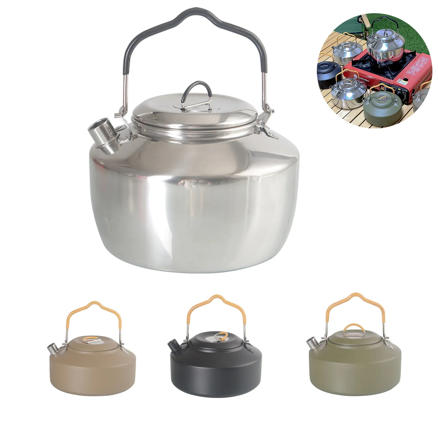 Stainless Steel Portable Picnic Kettle 8