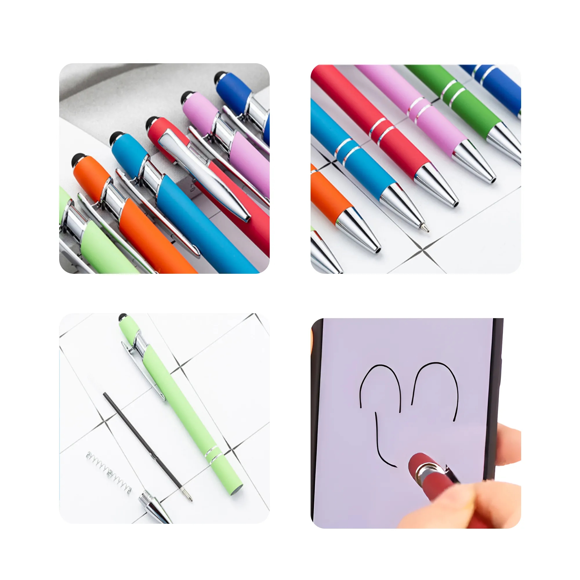 MOQ 50 PCS Press Type Touch Stylus Metal Pen 2