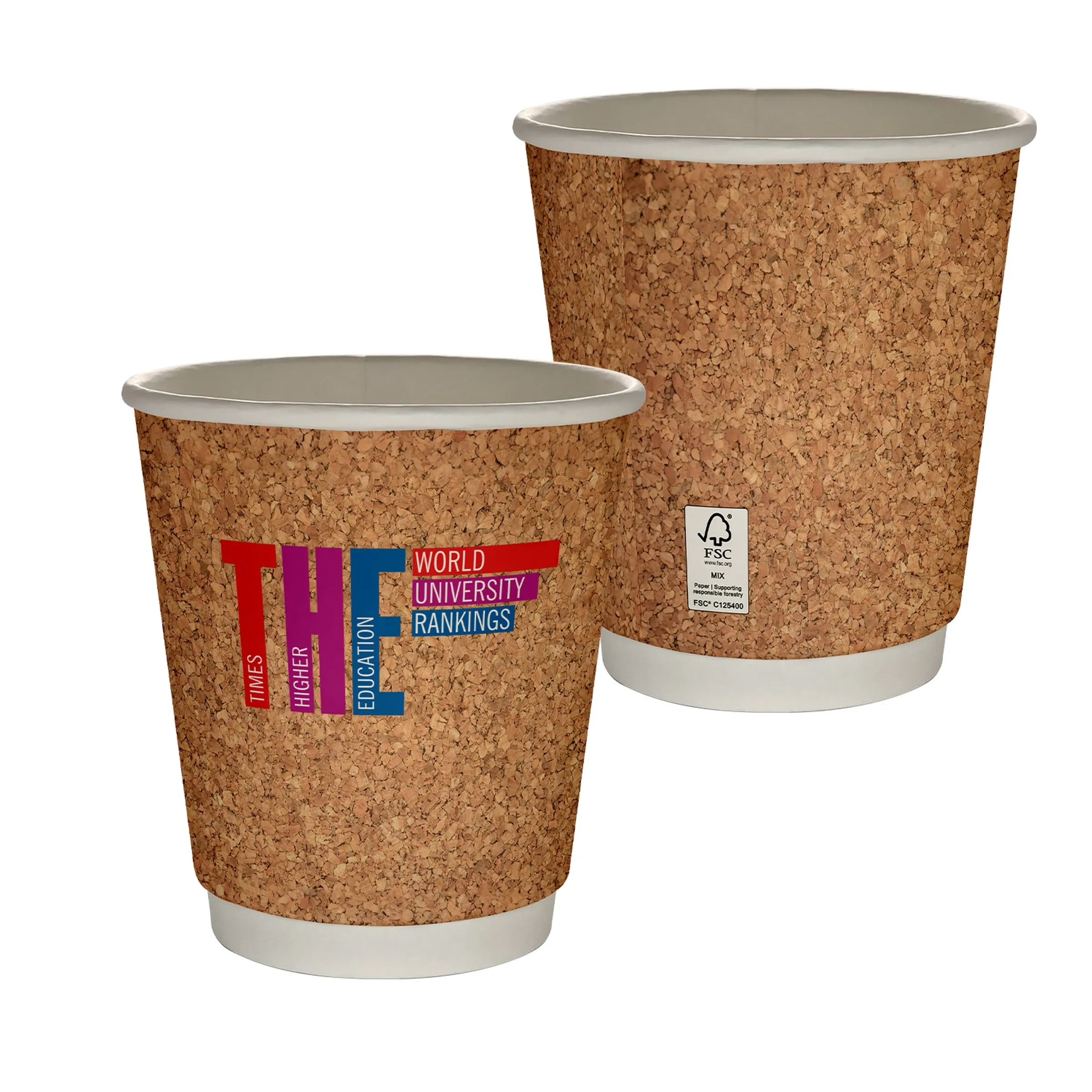 10 oz Full Color Cork Pattern Insulated Paper Cup