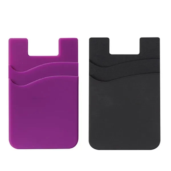Dual Pocket Silicone Smart Phone Wallet 2