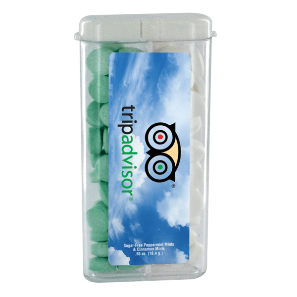 Sugar Free Mints in a Rectangular Flip-Top Dual Dispenser 8