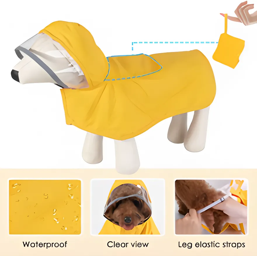 Personalized Small Dog Raincoat - Waterproof Puppy Jacket with Custom Logo Option 6