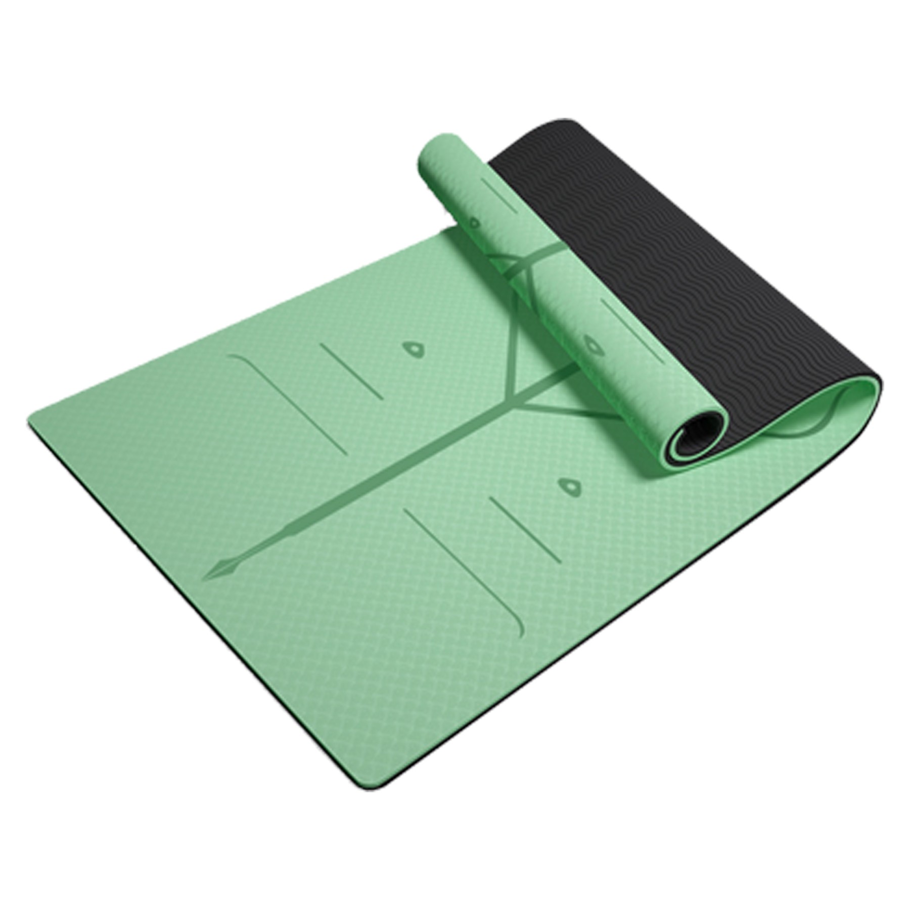 TPE Non Slip Yoga Mat w/Strap & Bag 2
