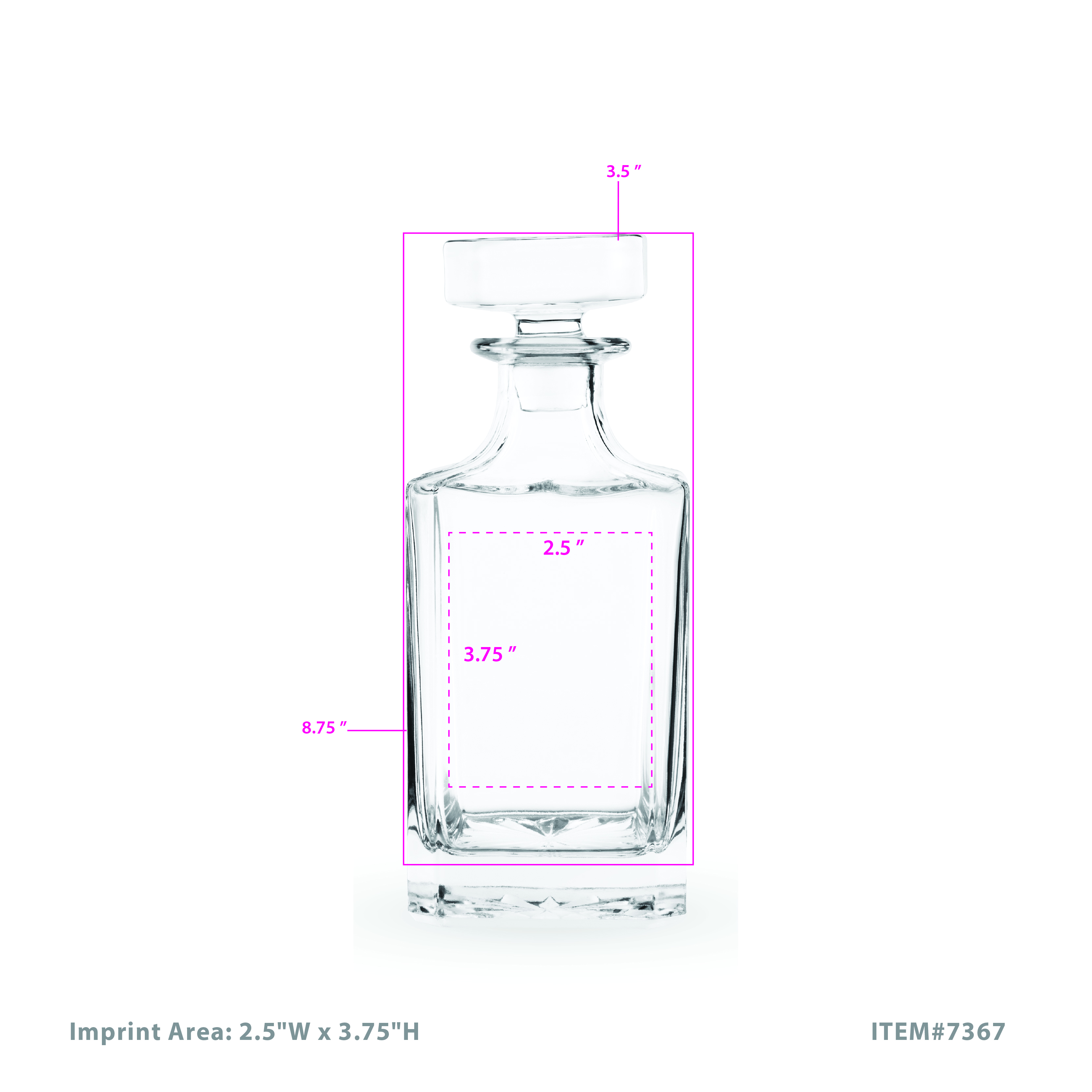 True® Clarity 750ml Spirits Decanter 10