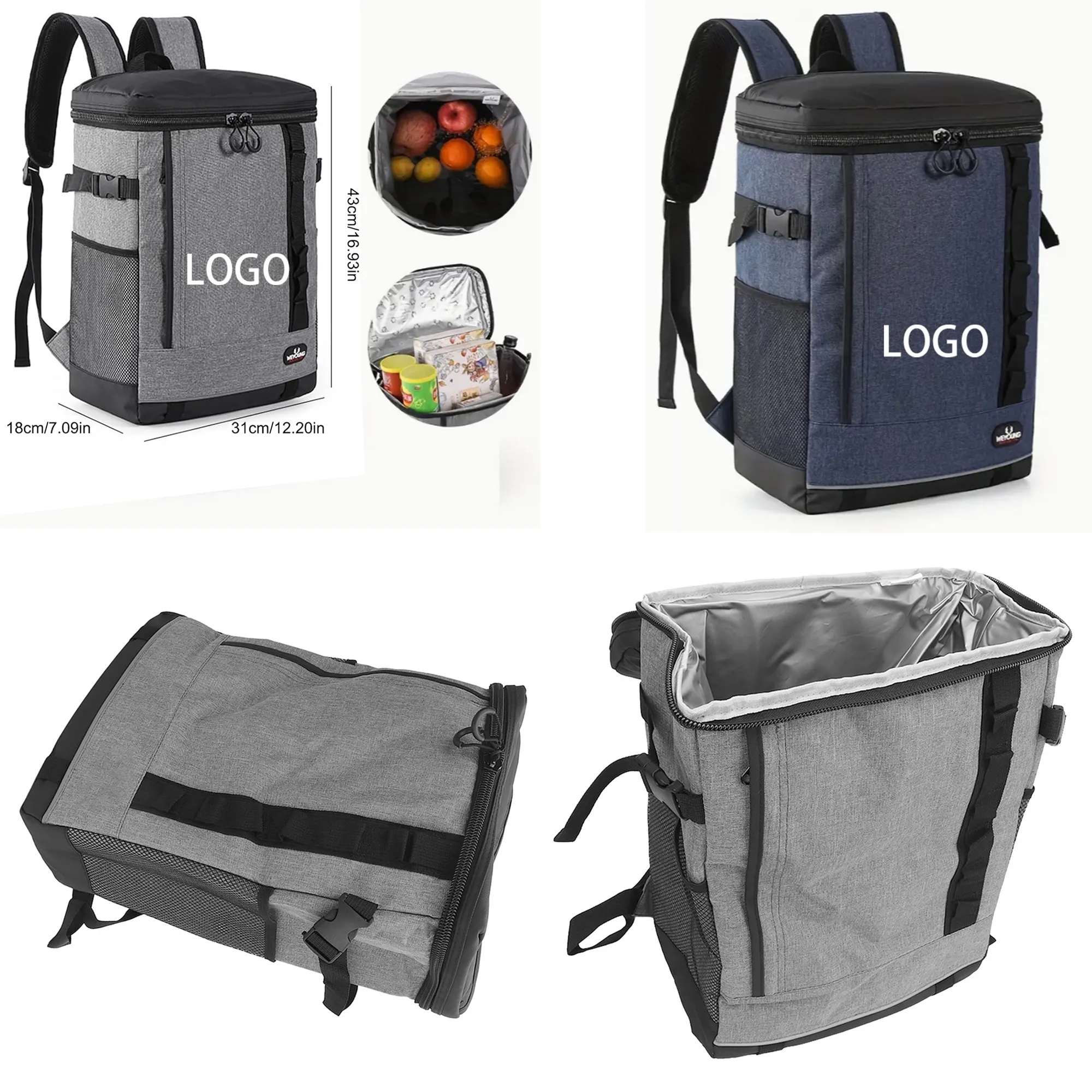 20L Thermal Insulated Food Delivery Backpack 2