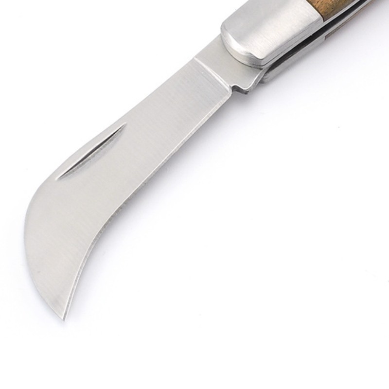 Stainless Steel Folding Pocket Knife with Wooden Handle 8