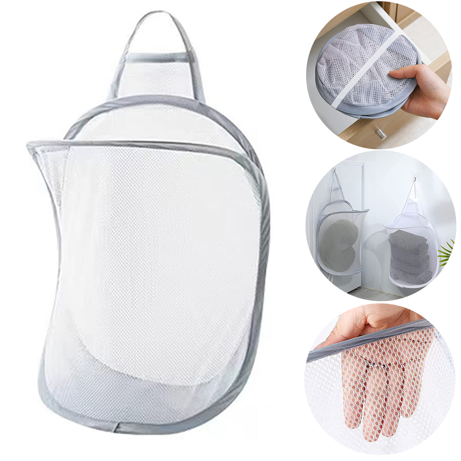 Folding Hanging Laundry Hamper 3