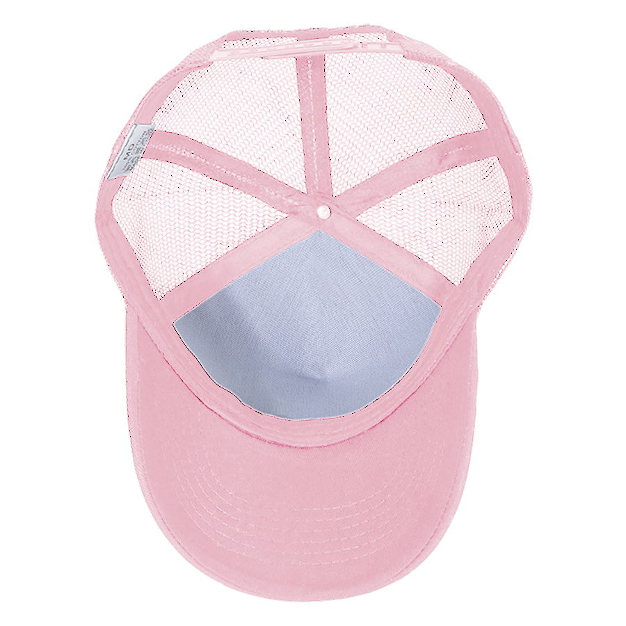 Stock Solid Color Cotton 5-Panel Trucker Cap 13