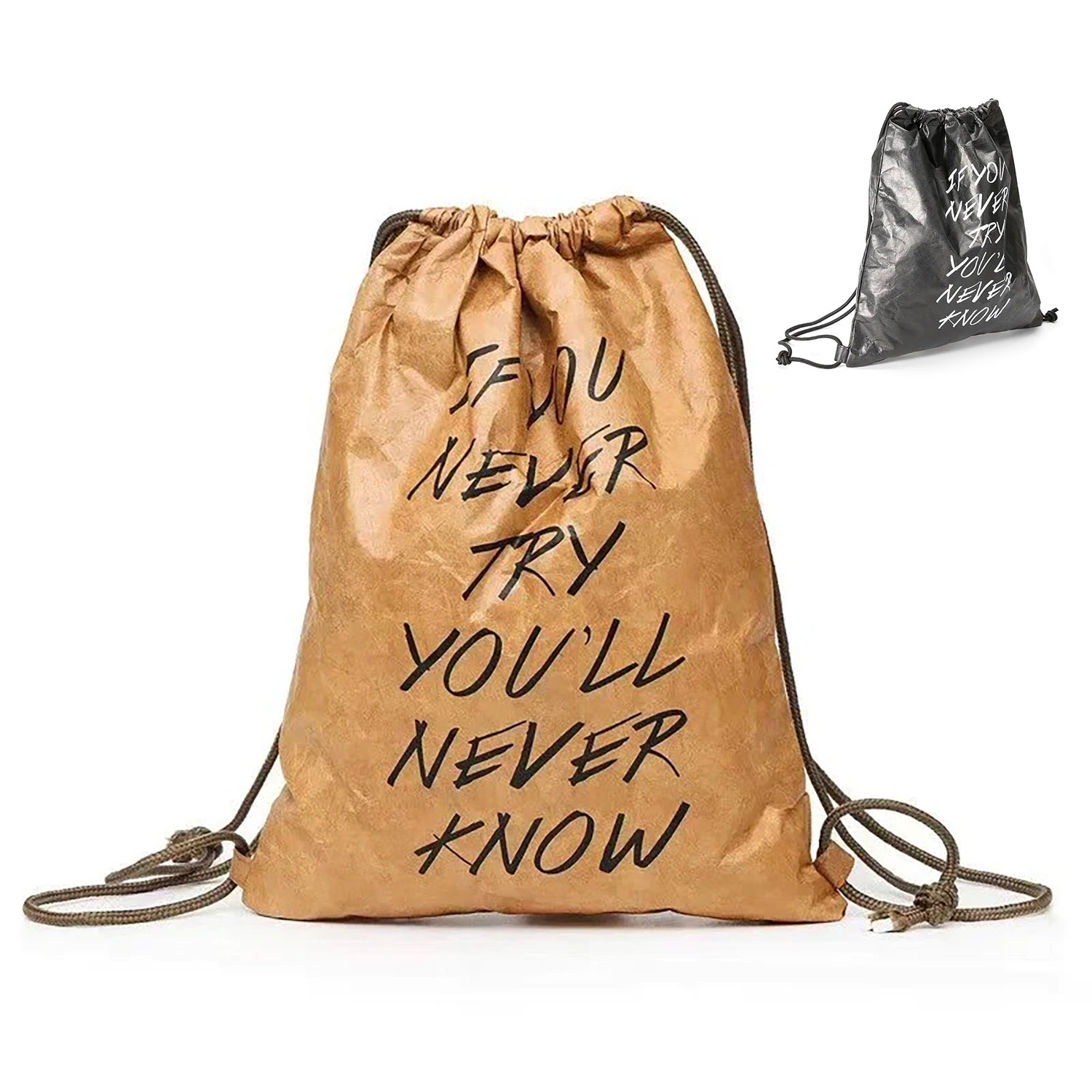 Custom Tyvek Bundle pocket storage Drawstring bag 2