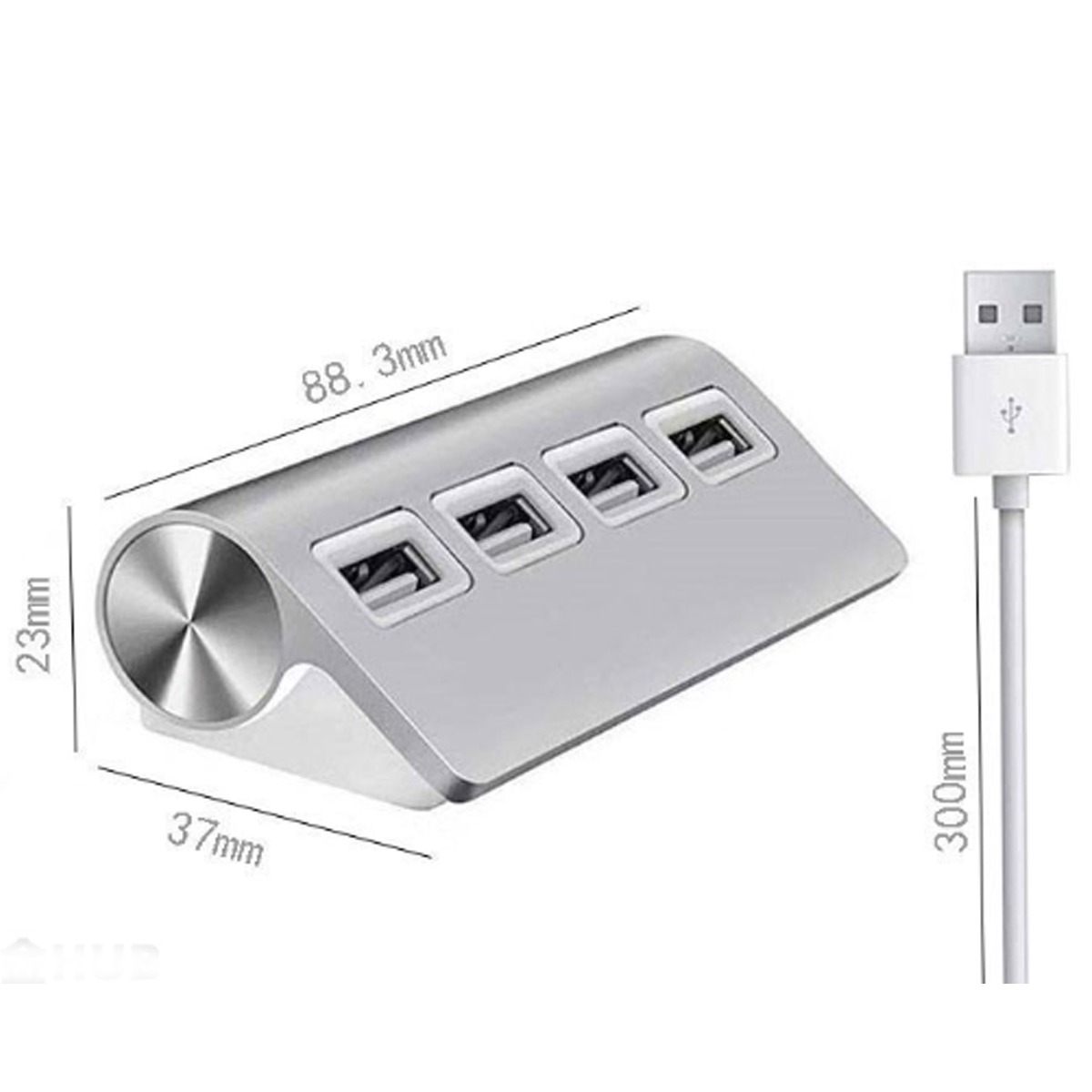 Aluminum 4-Port USB Hub with Angled Design and Custom Logo 6