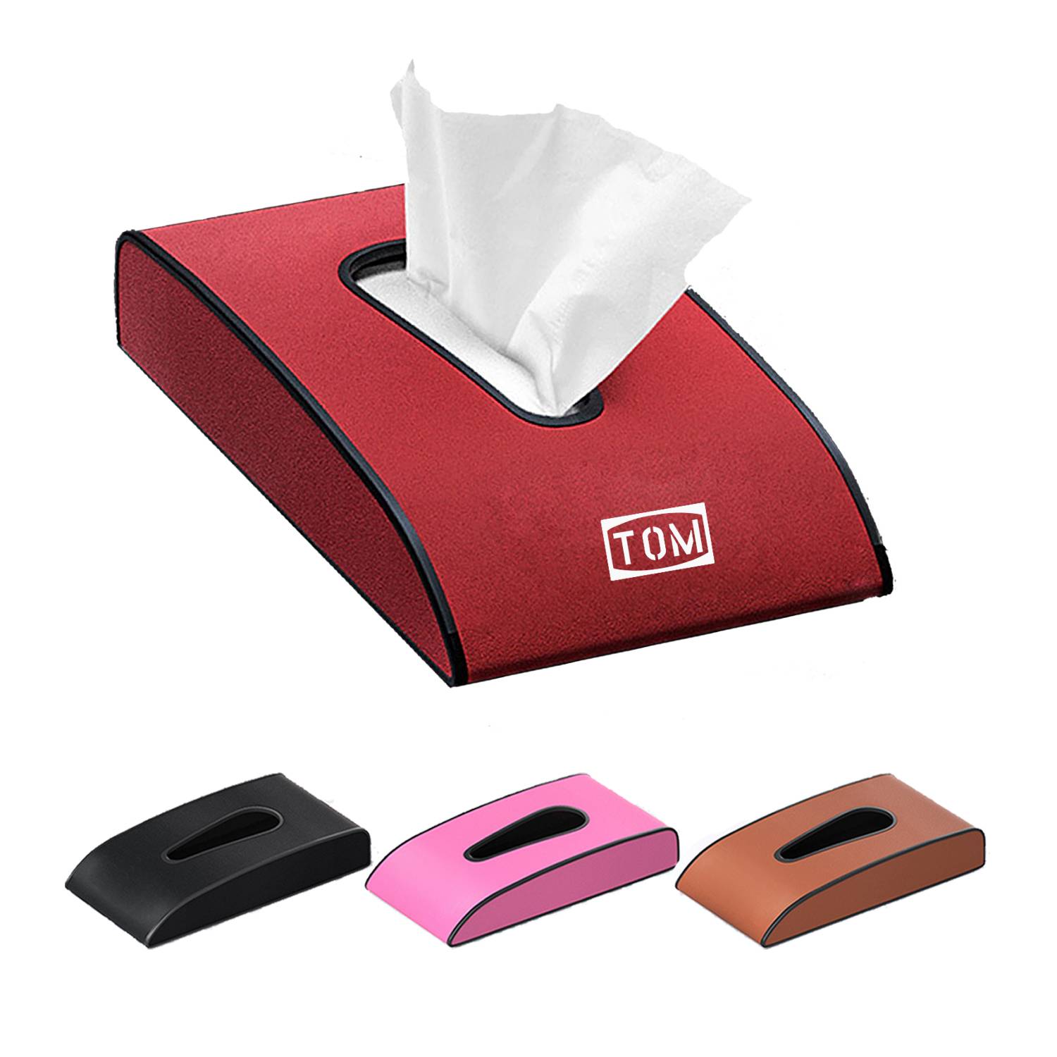 Multi Functional Armrest Backrest Suede Car Tissue Box 3
