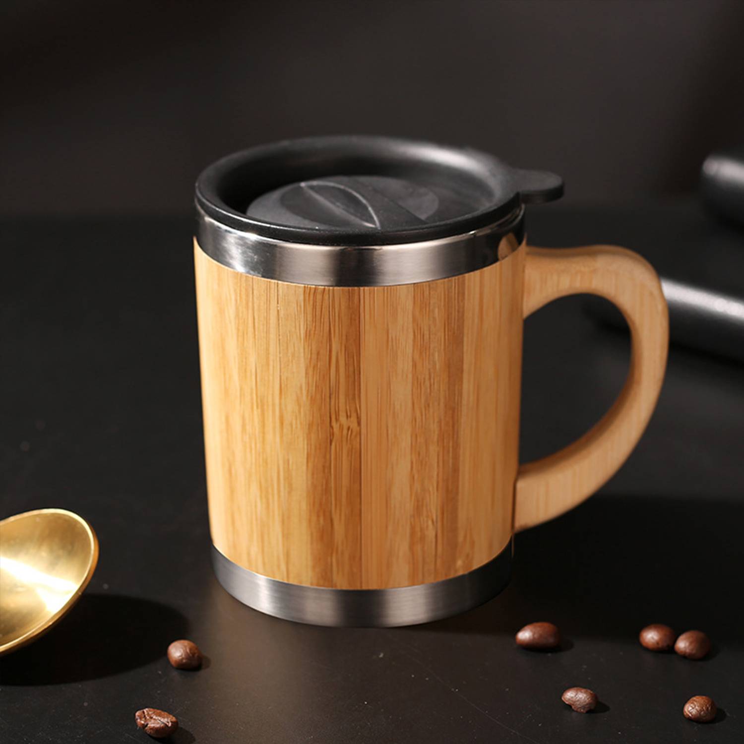 17OZ Car Mounted Portable Bamboo Shell Cup 5