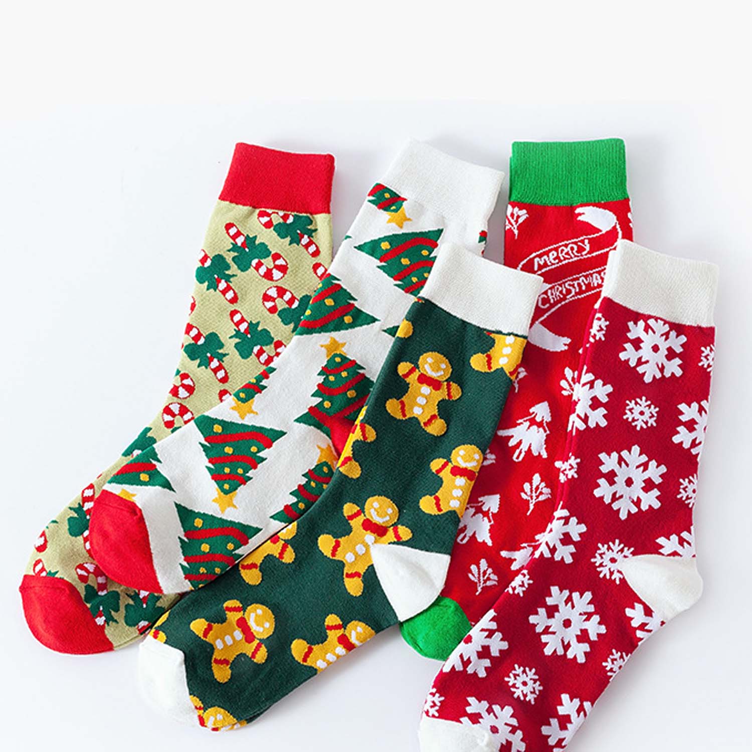 Autumn And Winter Fashion Mid Tube Christmas Socks 8