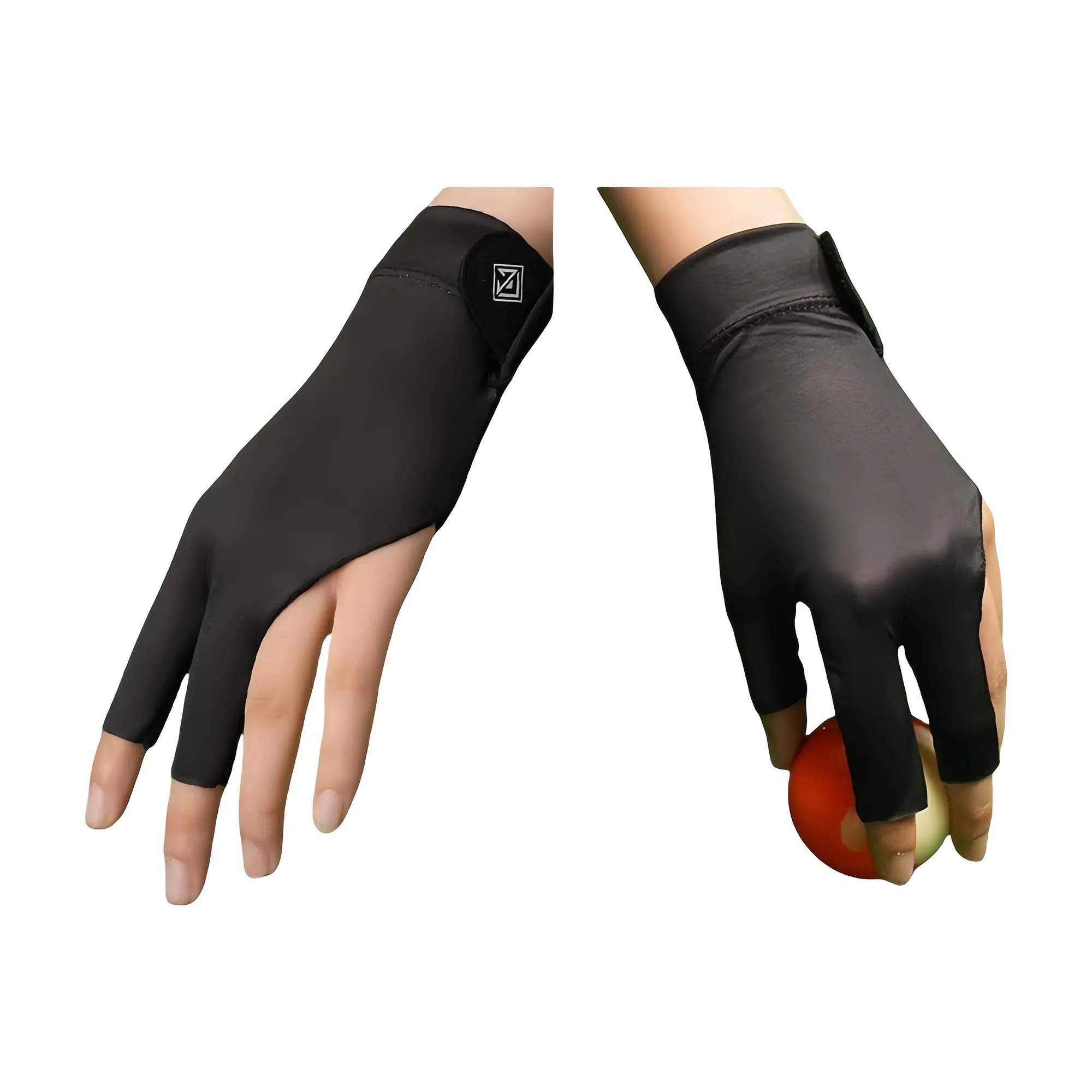 Three Finger Breathable Billiards Glove Adjustable Fit 3