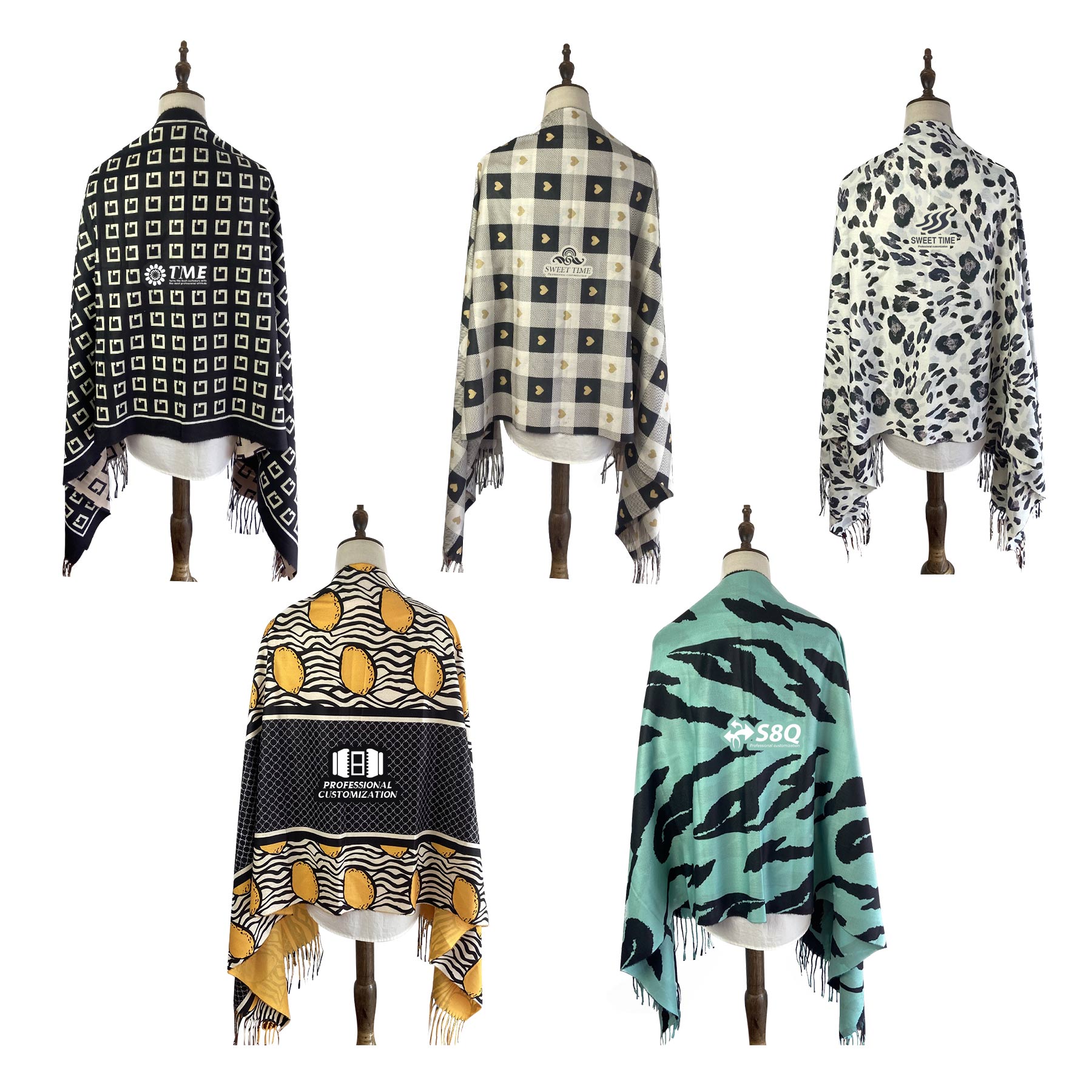 Double-Side Custom Imitation Cashmere Scarf 2