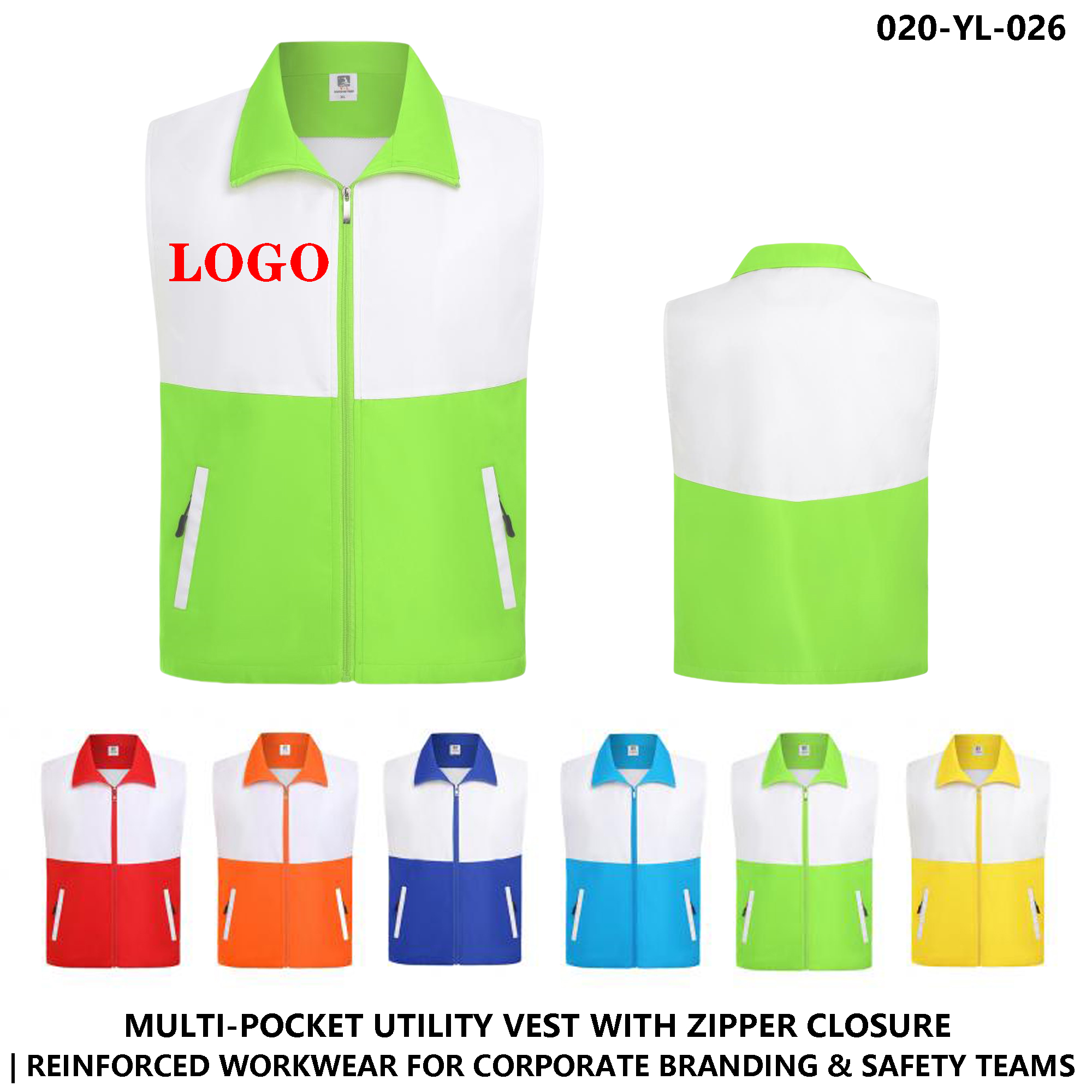 Color Block Double Layer Vest ?C Zipper Design, Custom Logo Available 2