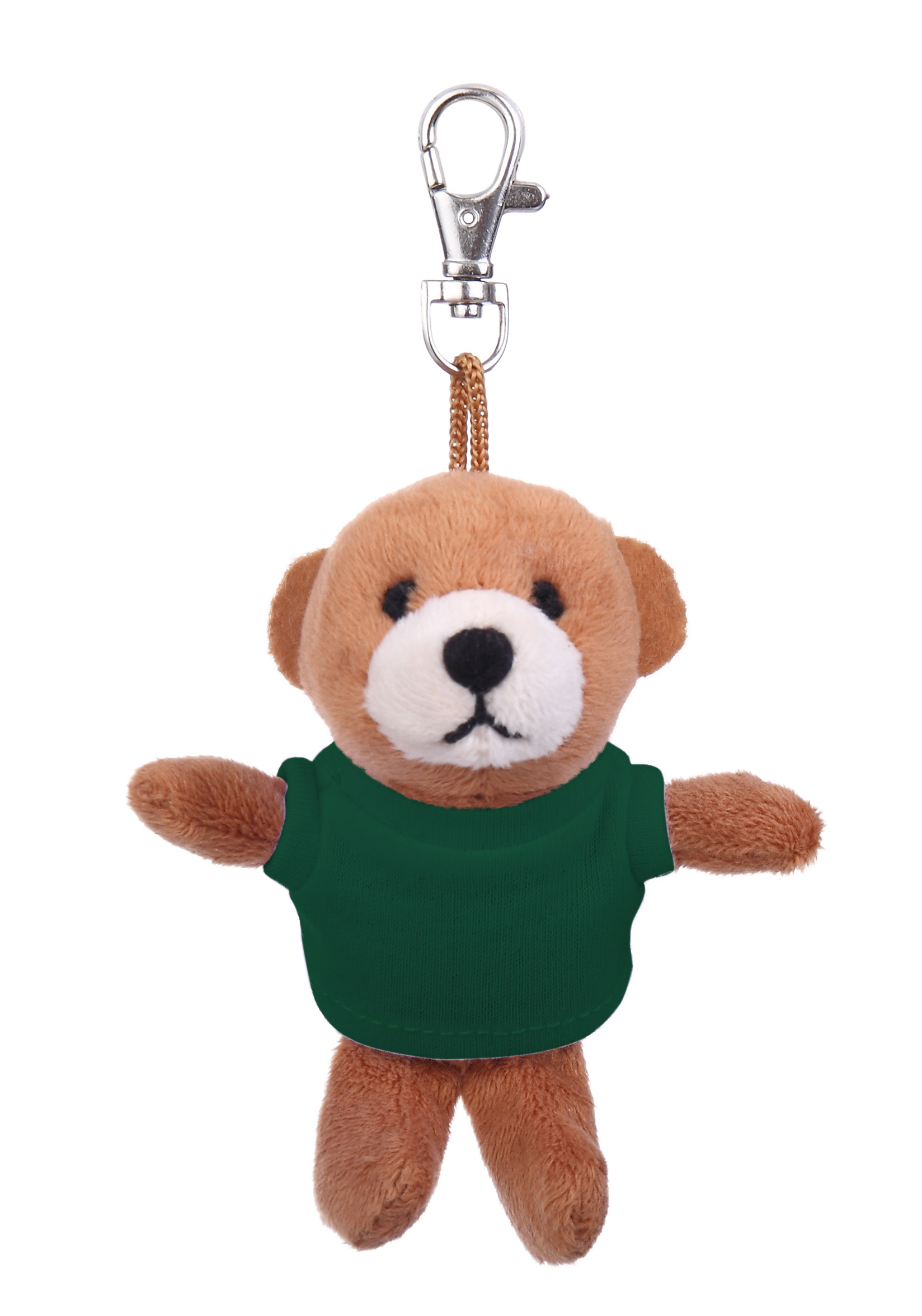 Soft Plush Brown Bear Keychain with Tee 12