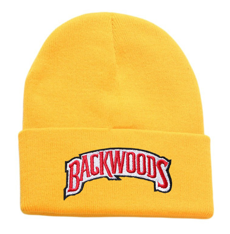 Embroidered Knit Roll Cuff Beanie Cap 5