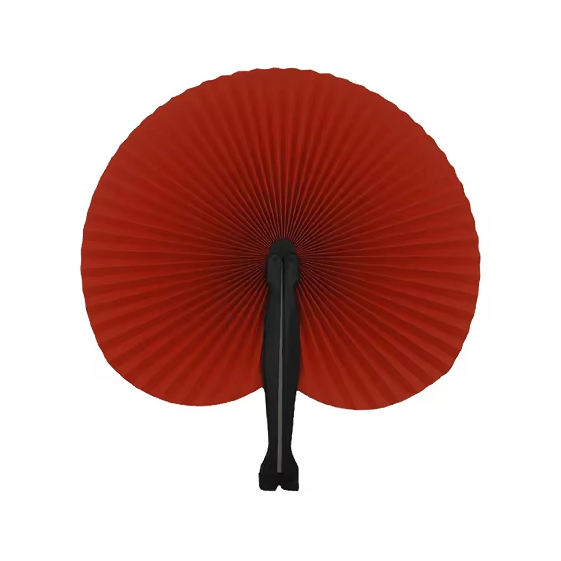 Paper Hand Fans Round Colorful 12