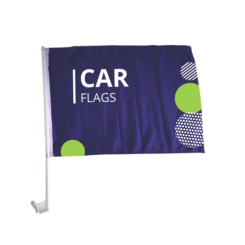 Window Car Flag Double Sided w/ 20.5" Pole - 17.75" x 12" 1