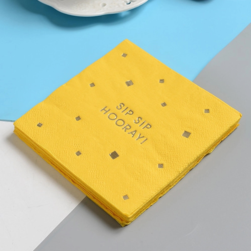 Custom Gold Dot Confetti Paper Napkins 5
