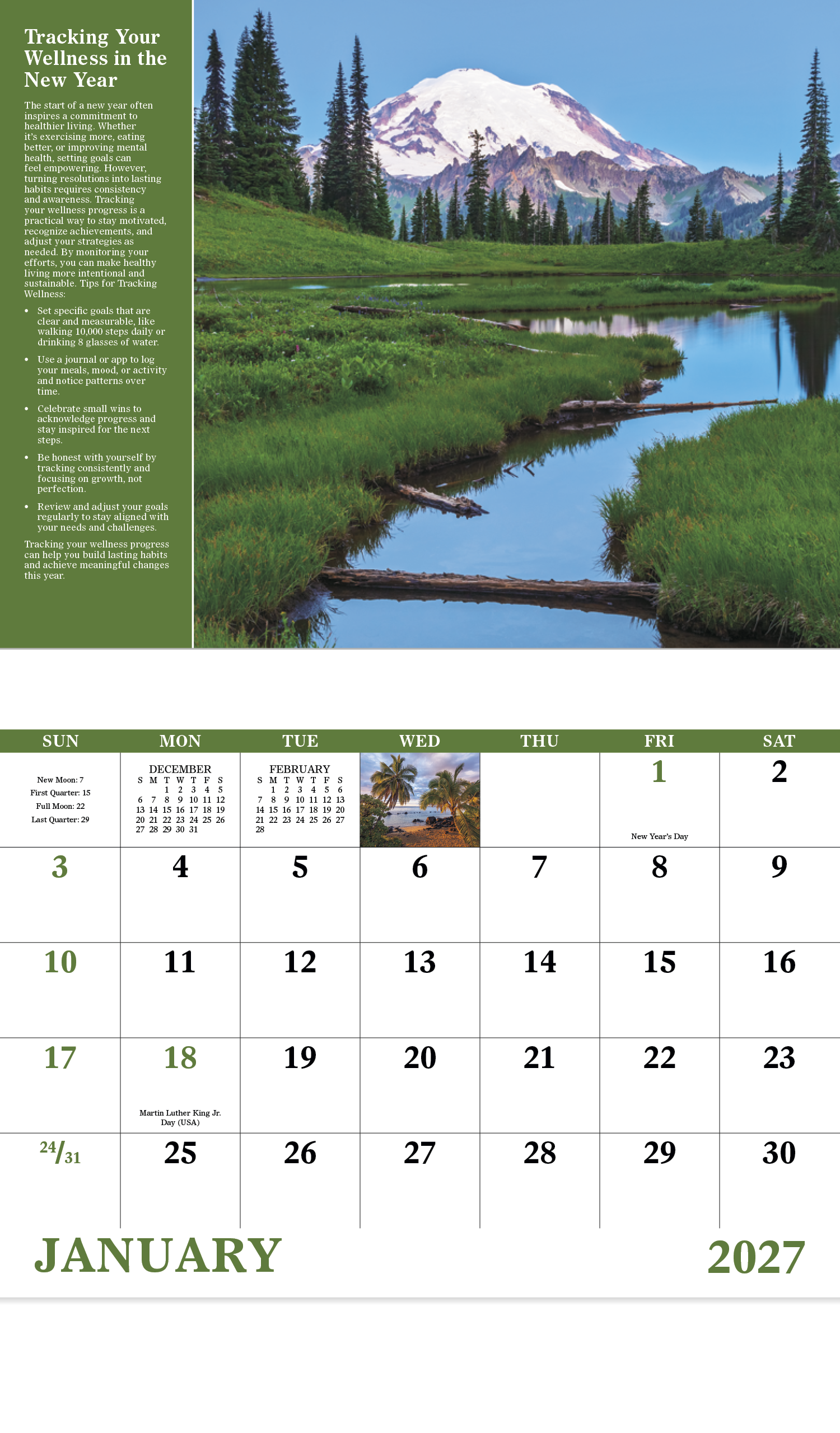 Good Value™ Healthy Living - Stapled Calendar 43
